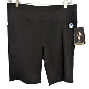 Skechers GoWalk Goflex 2XL Black High-Waisted Biker Shorts Women Activewear